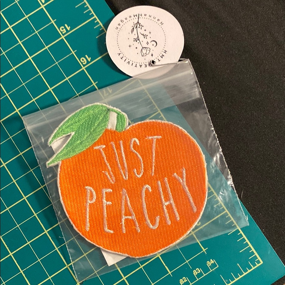 Just Peachy Embroidered Patch
